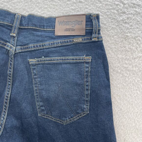 Wrangler Denim Shorts Men's 32x11 Blue Free Stretch Straight Fit Preppy American - Picture 6 of 8